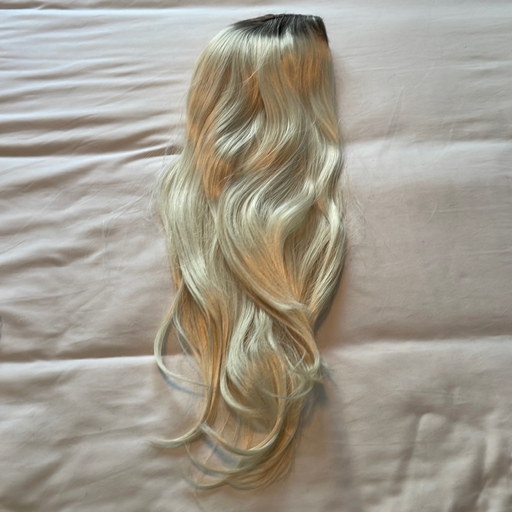 Spirit Halloween, long blonde wig with dark roots, new in package, never worn.